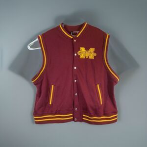 H&M Netflix Sex Education Vest Adult Large Varsity Jacket Moordale Dolphins Red